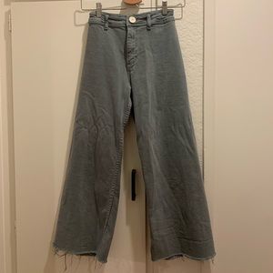 Zara girls wide soft marine jeans